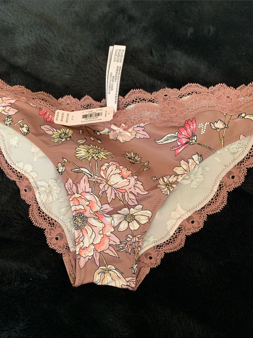 Floral Lace Trim Dusty Rose dream angels